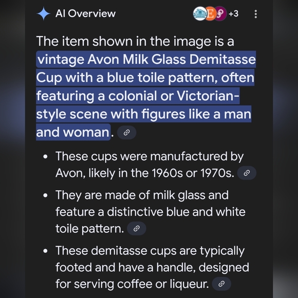 Vintage Avon milk glass dimitasse footed mug - Picture 14 of 15